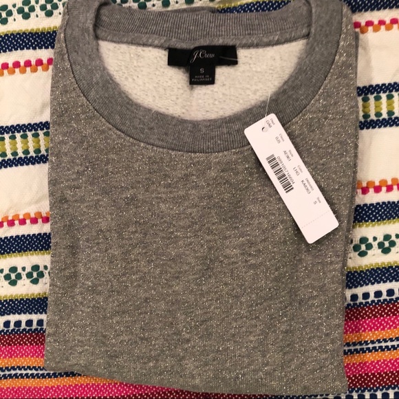 Jcrew lurex shrunken sweatshirt, NWT - Picture 6 of 7